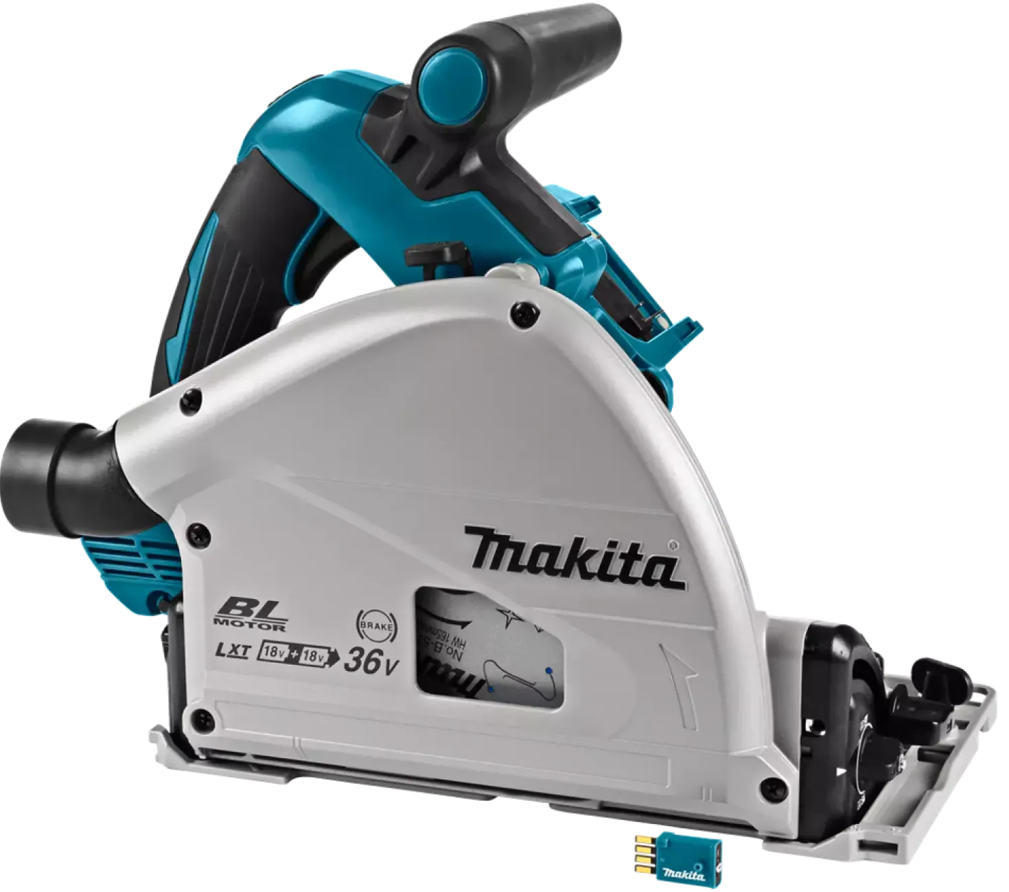 Makita DSP601ZJU 36V (2x 18V) Li-Ion accu invalcirkelzaag body in Mbox (AWS) - 20 x 165mm - koolborstelloos
