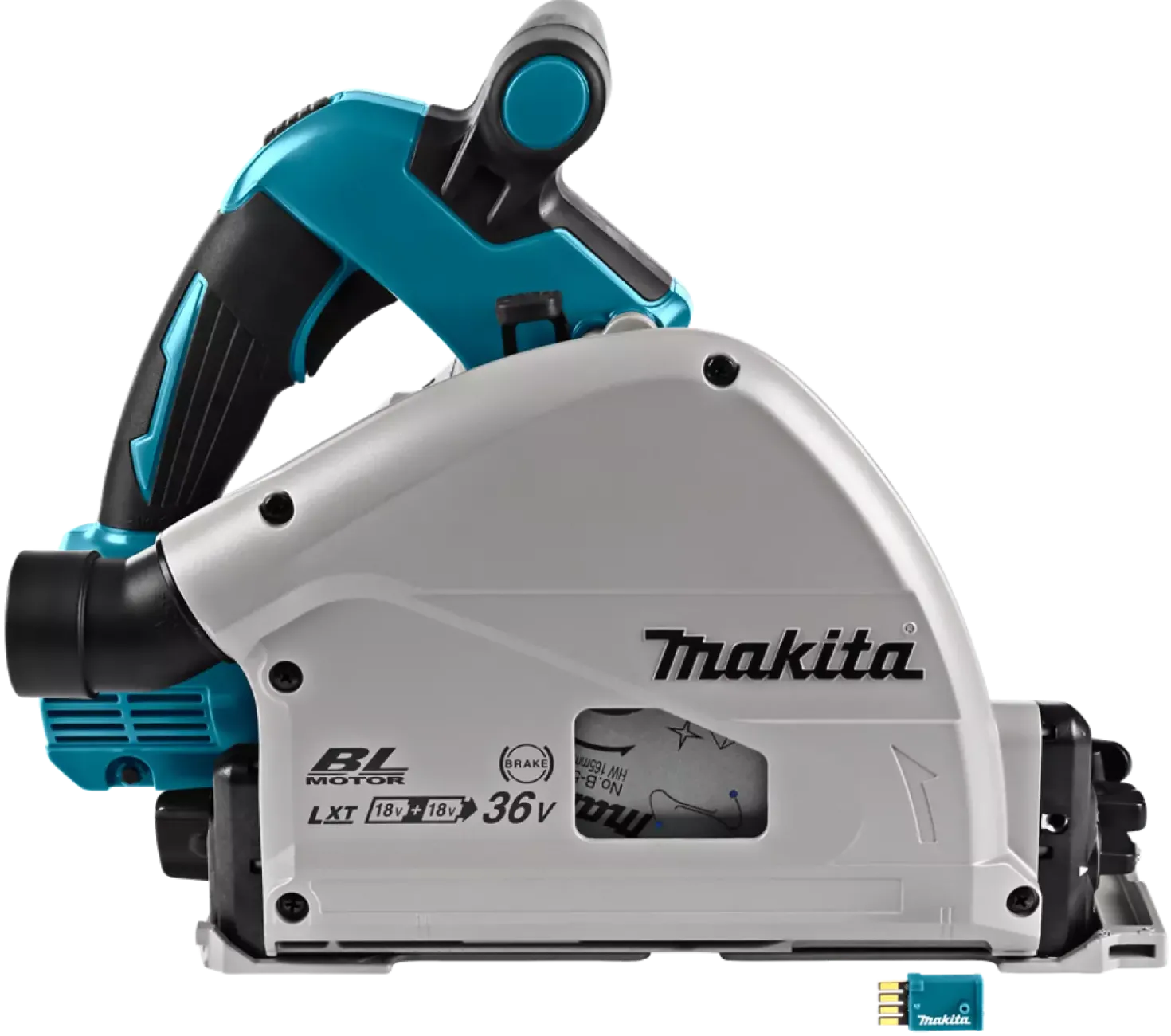 Makita DSP601ZJU 36V (2x 18V) Li-Ion accu invalcirkelzaag body in Mbox (AWS) - 20 x 165mm - koolborstelloos