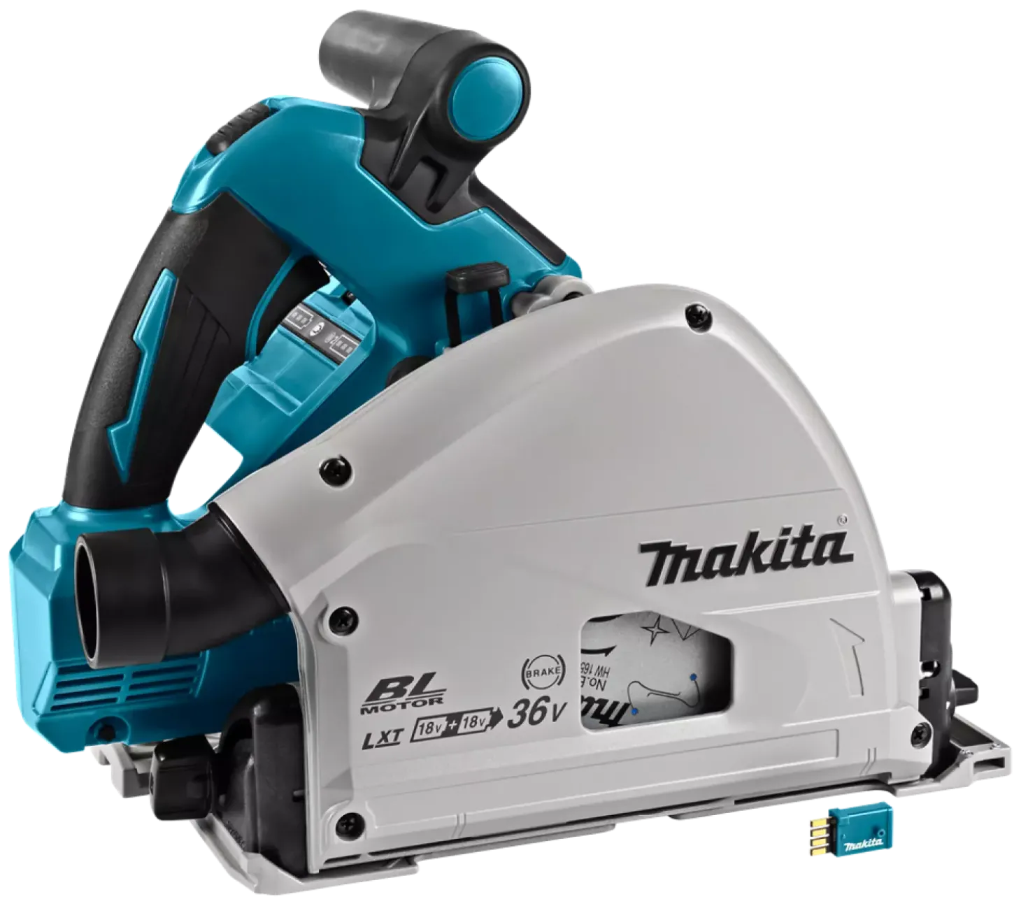 Makita DSP601ZJU 36V (2x 18V) Li-Ion accu invalcirkelzaag body in Mbox (AWS) - 20 x 165mm - koolborstelloos