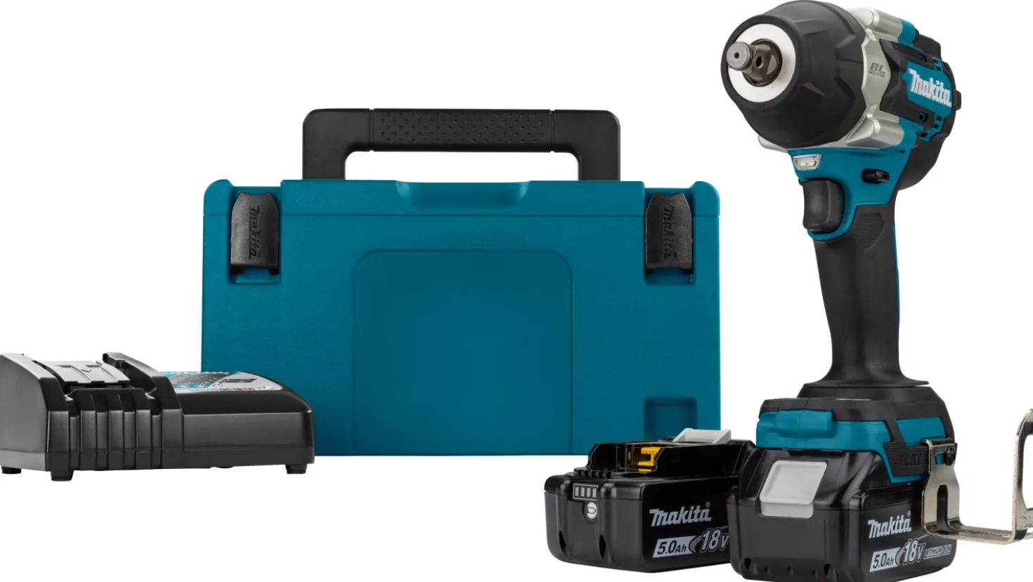 Makita DTW700RTJ 18V Li-Ion Accu slagmoersleutel set (2x 5.0Ah accu) in Mbox - 700 Nm - 1/2" - koolborstelloos