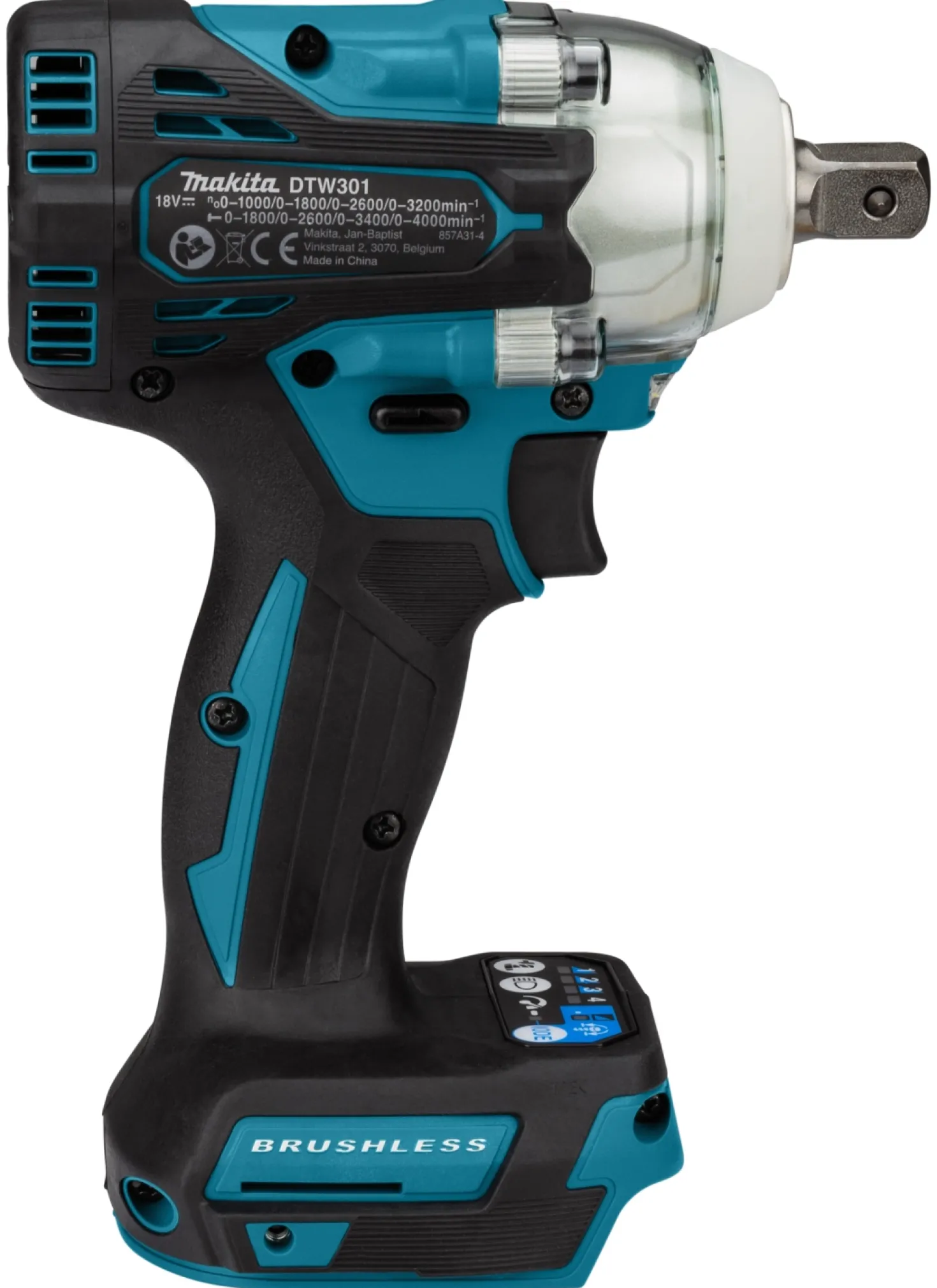 Makita DTW301ZJ 18V Li-ion Accu slagmoersleutel body in Mbox - Borgpen - 330Nm - 1/2"