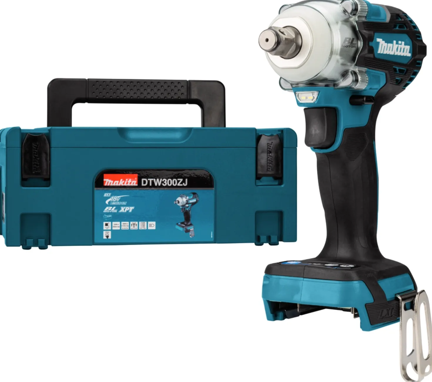 Makita DTW300ZJ 18V Li-ion Accu slagmoersleutel body in Mbox - 330Nm - 1/2"
