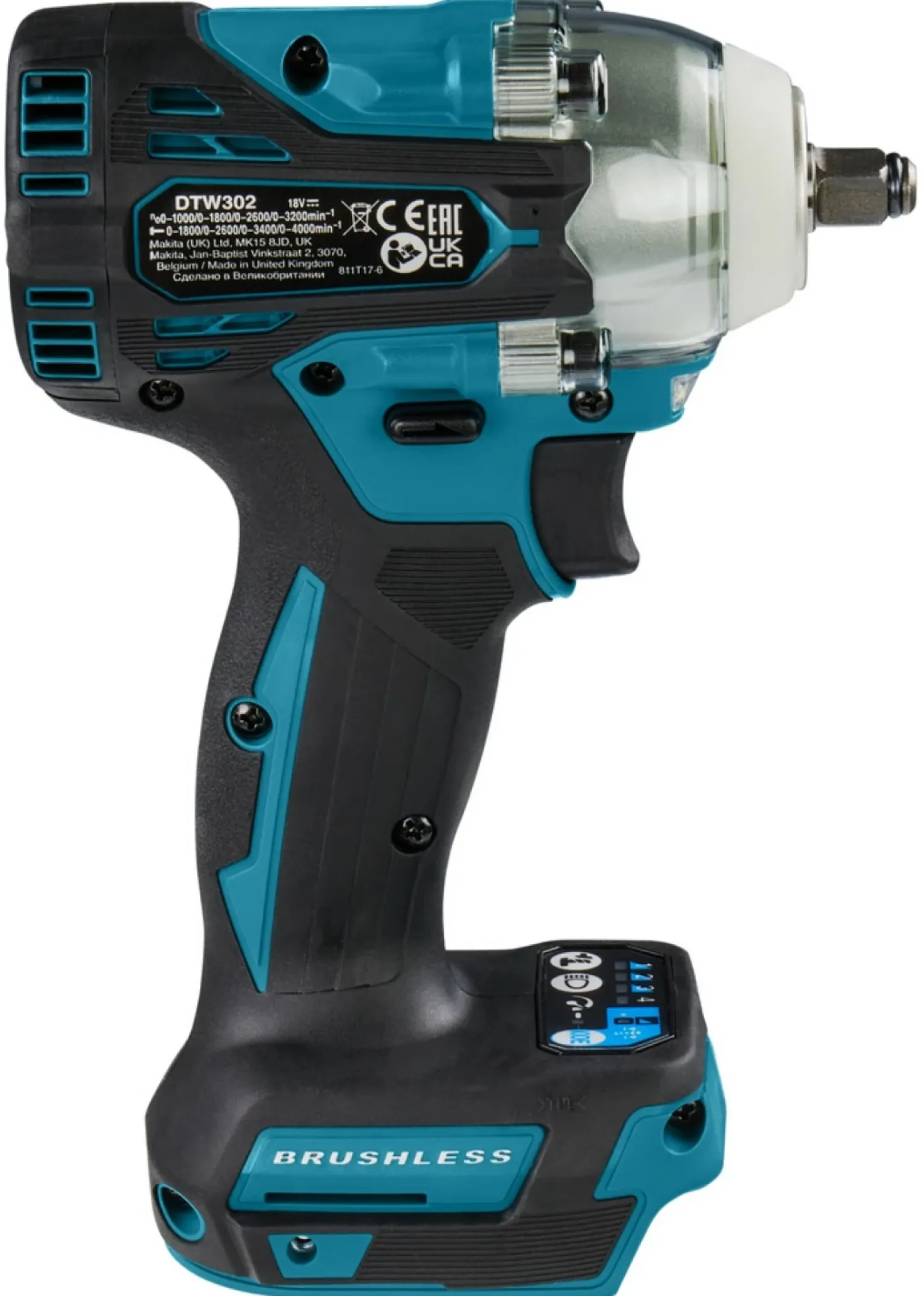 Makita DTW302ZJ 18V Li-Ion accu slagmoersleutel body in Mbox - 3/8" - koolborstelloos