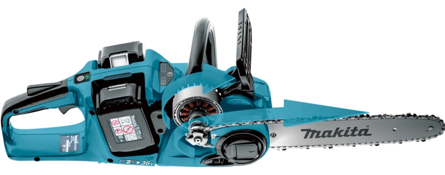 Makita DUC353PG4J LXT 2x18V Li-Ion accu kettingzaag set (4x 6.0Ah) in Mbox - 35cm