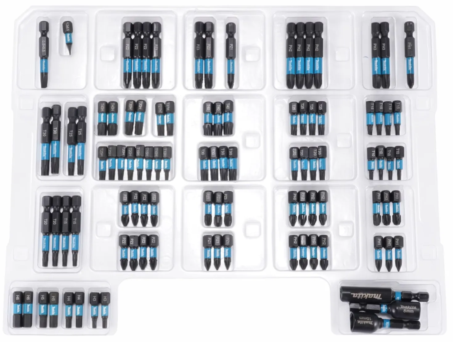 Makita E-24826 100-delige slagschroefbitset - Impact Black