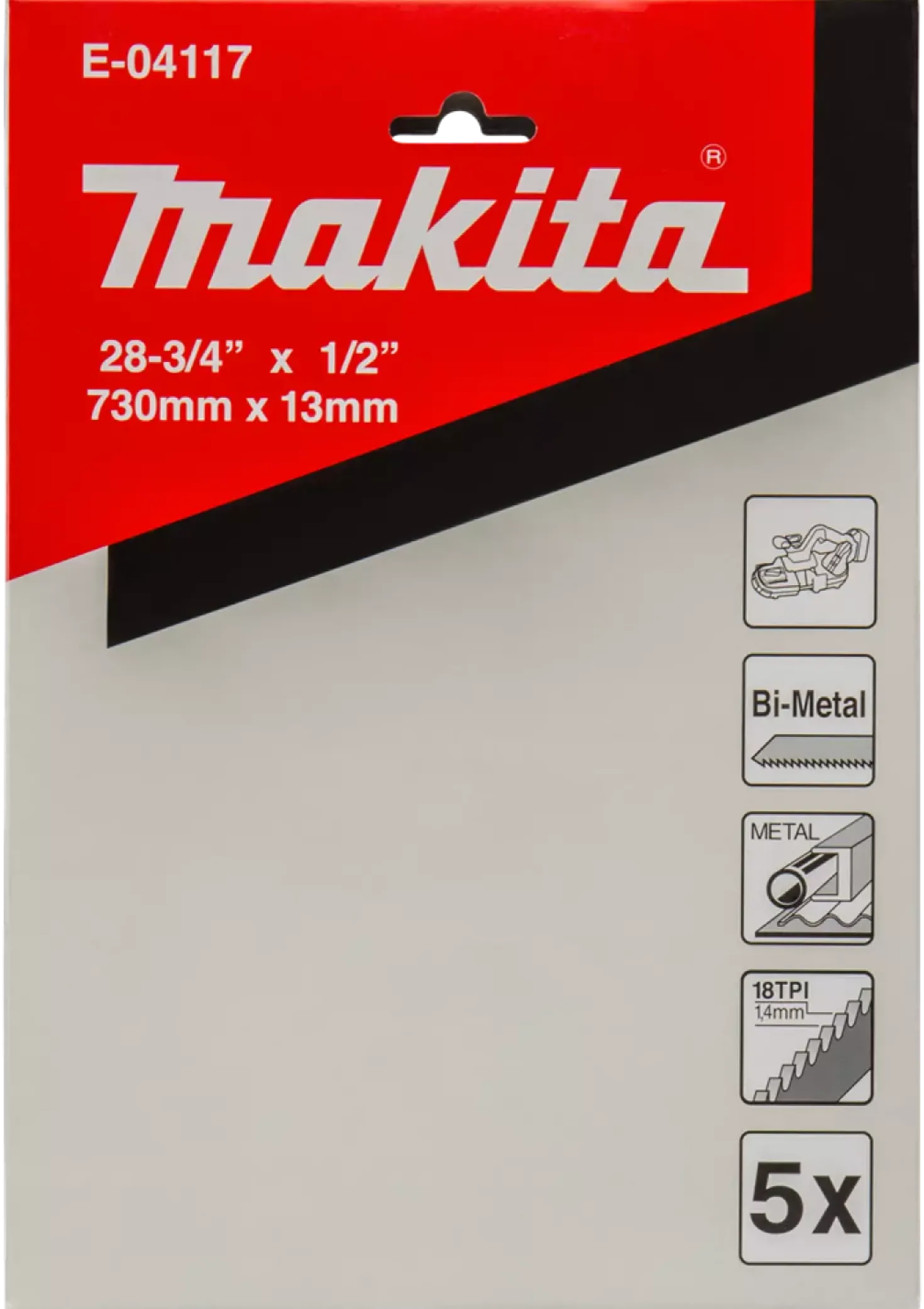Makita E-04117 Zaagband - 730x13mm 18T (5st)