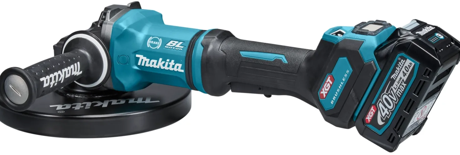 Makita GA038GM203 XGT 40V Max Li-Ion accu haakse slijper set (2x 4,0Ah) in koffer - 230mm - koolborstelloos