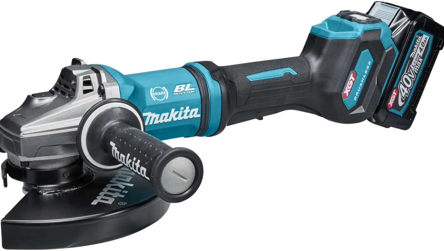 Makita GA038GM203 XGT 40V Max Li-Ion accu haakse slijper set (2x 4,0Ah) in koffer - 230mm - koolborstelloos