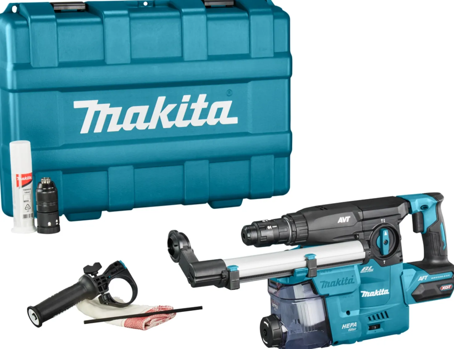 Makita HR009GZ02 XGT 40V Max Combihamer body met stofafzuiging in kunststof koffer - 3,9 J