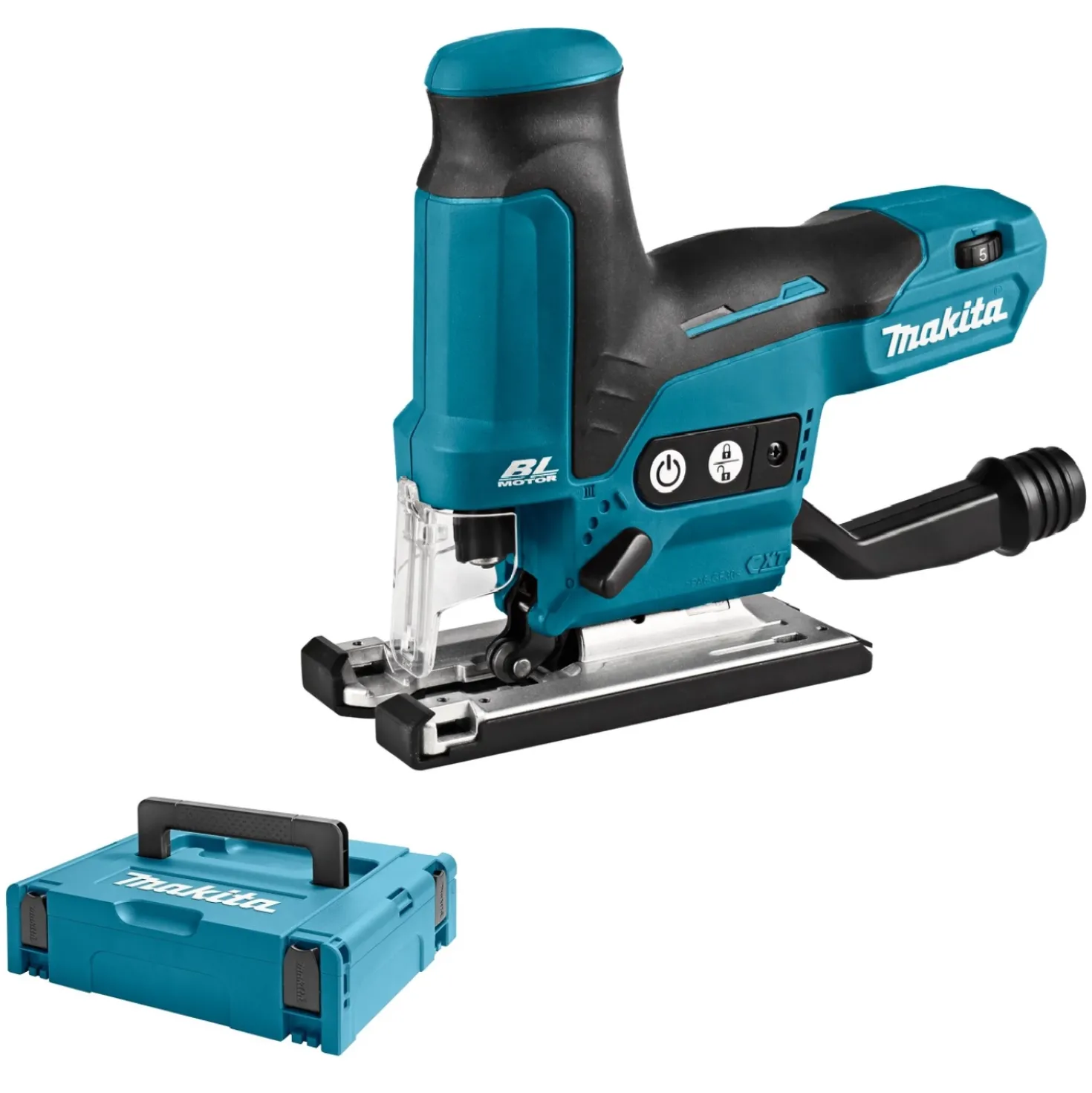 Makita JV102DZJ 10.8V Li-Ion Accu decoupeerzaag body in Mbox - T-greep - variabel - koolborstelloos