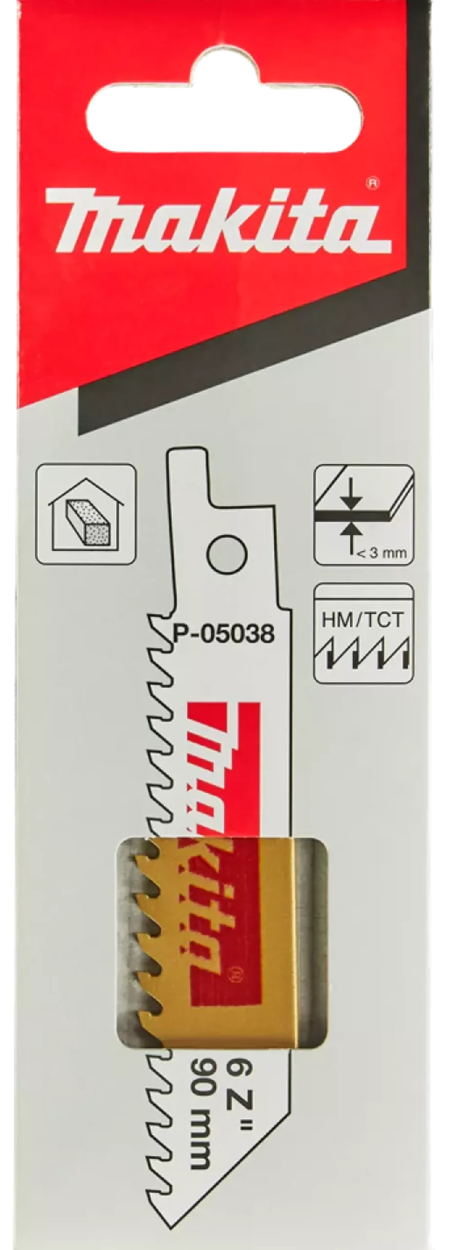 Makita P-05038 Reciprozaagblad - 90 x 4,2mm - Hardhout/Gipsplaten/Gasbeton (1st)