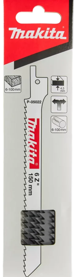 Makita P-05022 Reciprozaagblad - 130 x 4,2mm - Hout/Kunststof (5st)