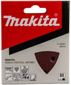Makita Red Delta Schuurvel - 94 x 94 x 94mm - 10st