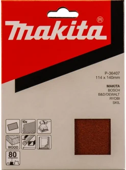 Makita Red Vlak Schuurvel - 114 x 140mm - 10st