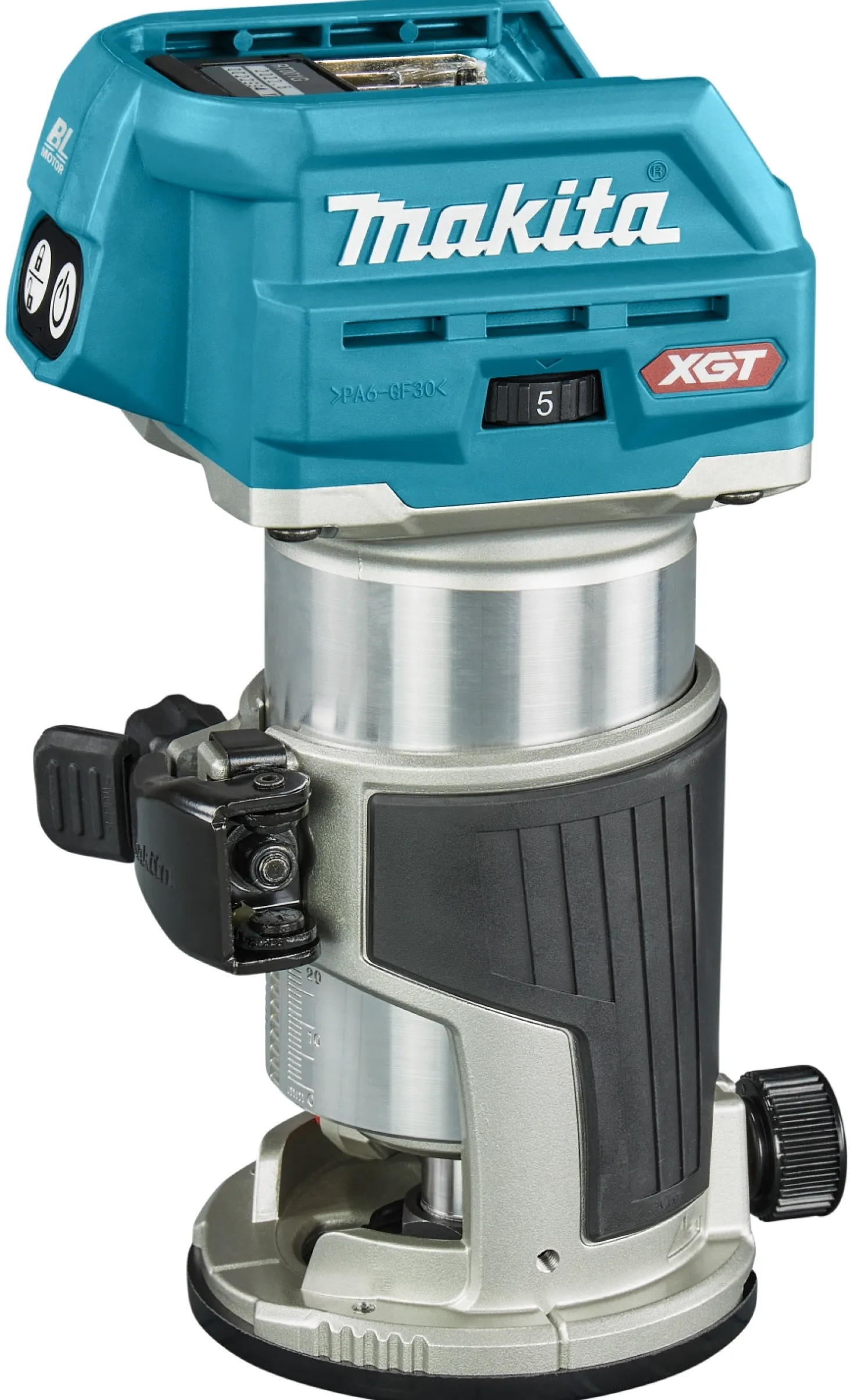 Makita RT001GZ10 XGT 40V Max Li-ion Accu Boven- en kantenfrees body met diverse voeten in Mbox