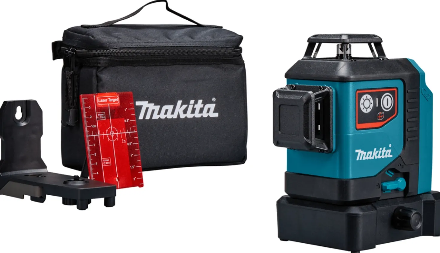 Makita SK700DX 12V Max Li-Ion accu kruislijnlaser set (1x2.0Ah) in tas - zelfnivellerend - rood 3x360°- 25m