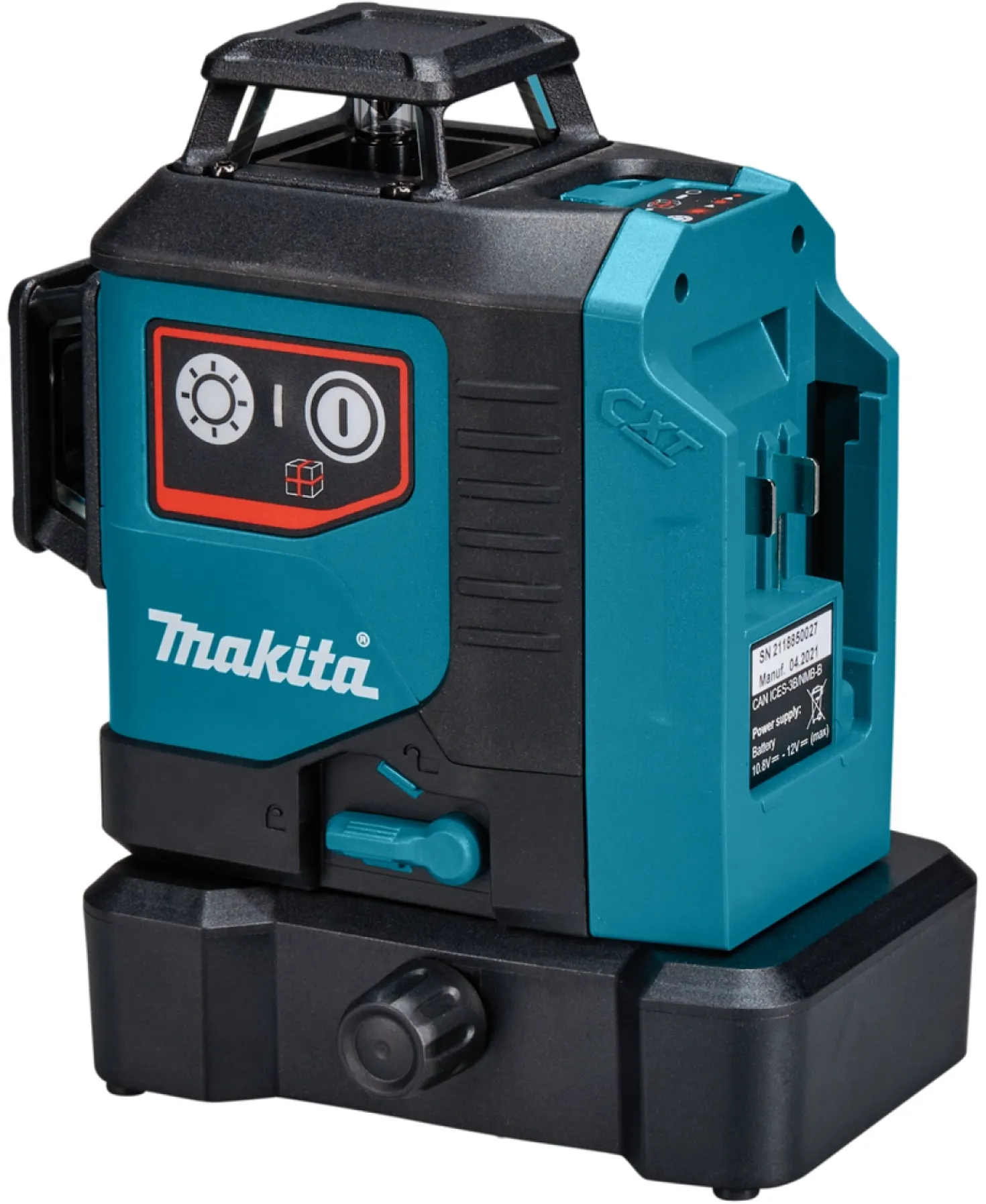Makita SK700DX 12V Max Li-Ion accu kruislijnlaser set (1x2.0Ah) in tas - zelfnivellerend - rood 3x360°- 25m