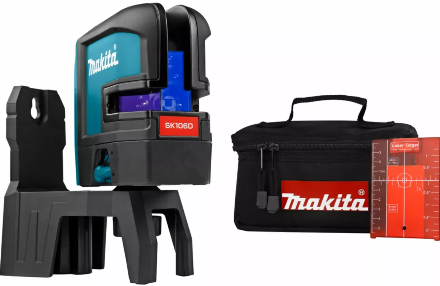 Makita SK106DZ 10.8V Li-Ion accu Kruislijnlaser body in tas - 2 lijnen - 25m - rood