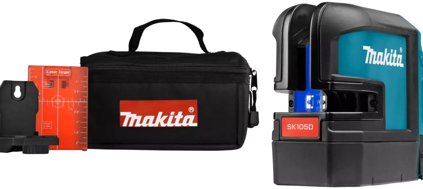 Makita SK105DZ 10,8V Li-Ion accu kruislijnlaser body in tas - zelfnivellerend - rood - 25m