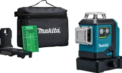 Makita SK700GD 12V Max Li-Ion accu kruislijnlaser body in tas - zelfnivellerend - groen 3x360° - 35m