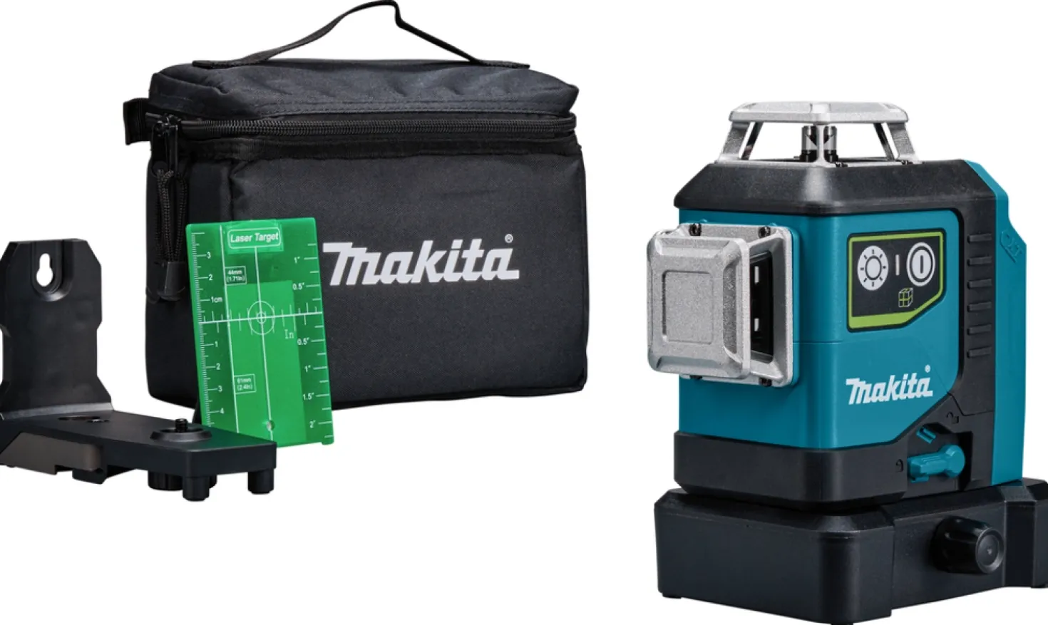 Makita SK700GD 12V Max Li-Ion accu kruislijnlaser body in tas - zelfnivellerend - groen 3x360° - 35m