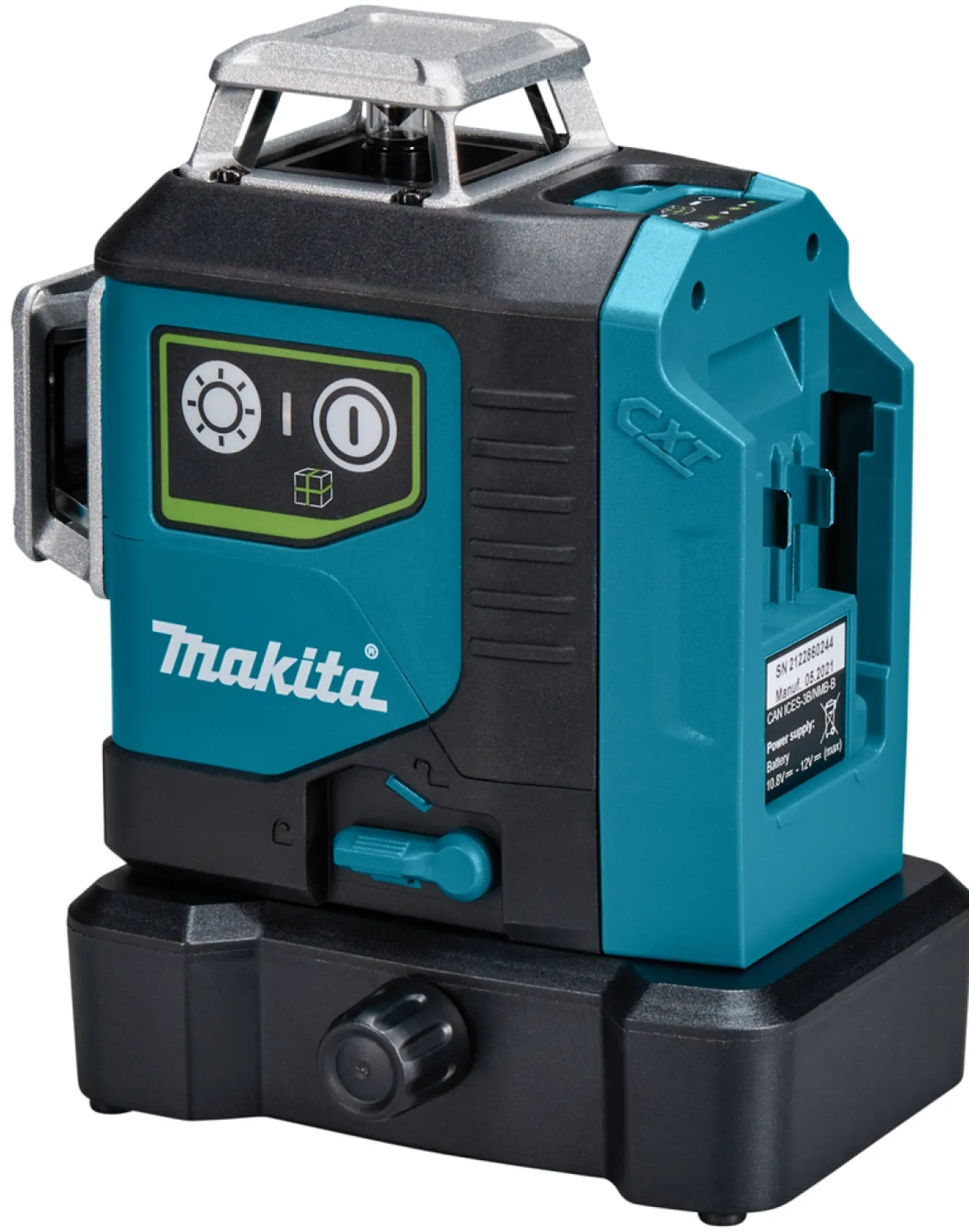 Makita SK700GD 12V Max Li-Ion accu kruislijnlaser body in tas - zelfnivellerend - groen 3x360° - 35m