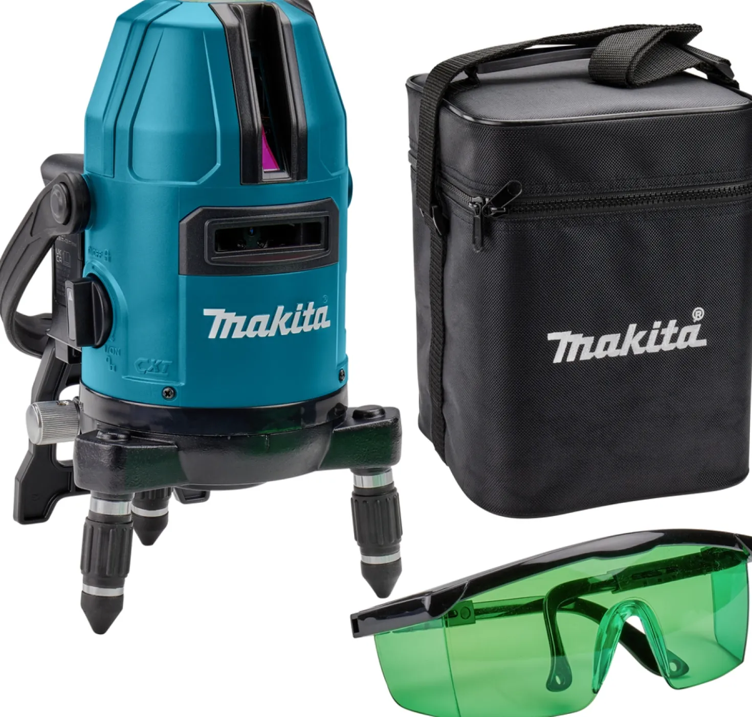 Makita SK20GDZ 12V Max Li-ion Accu Kruislijnlaser body in tas- groen - 3 lijnen