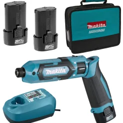 Makita TD022DSE 7,2V Li-Ion accu Slagschroevendraaier set (2x 1,5Ah accu) in tas