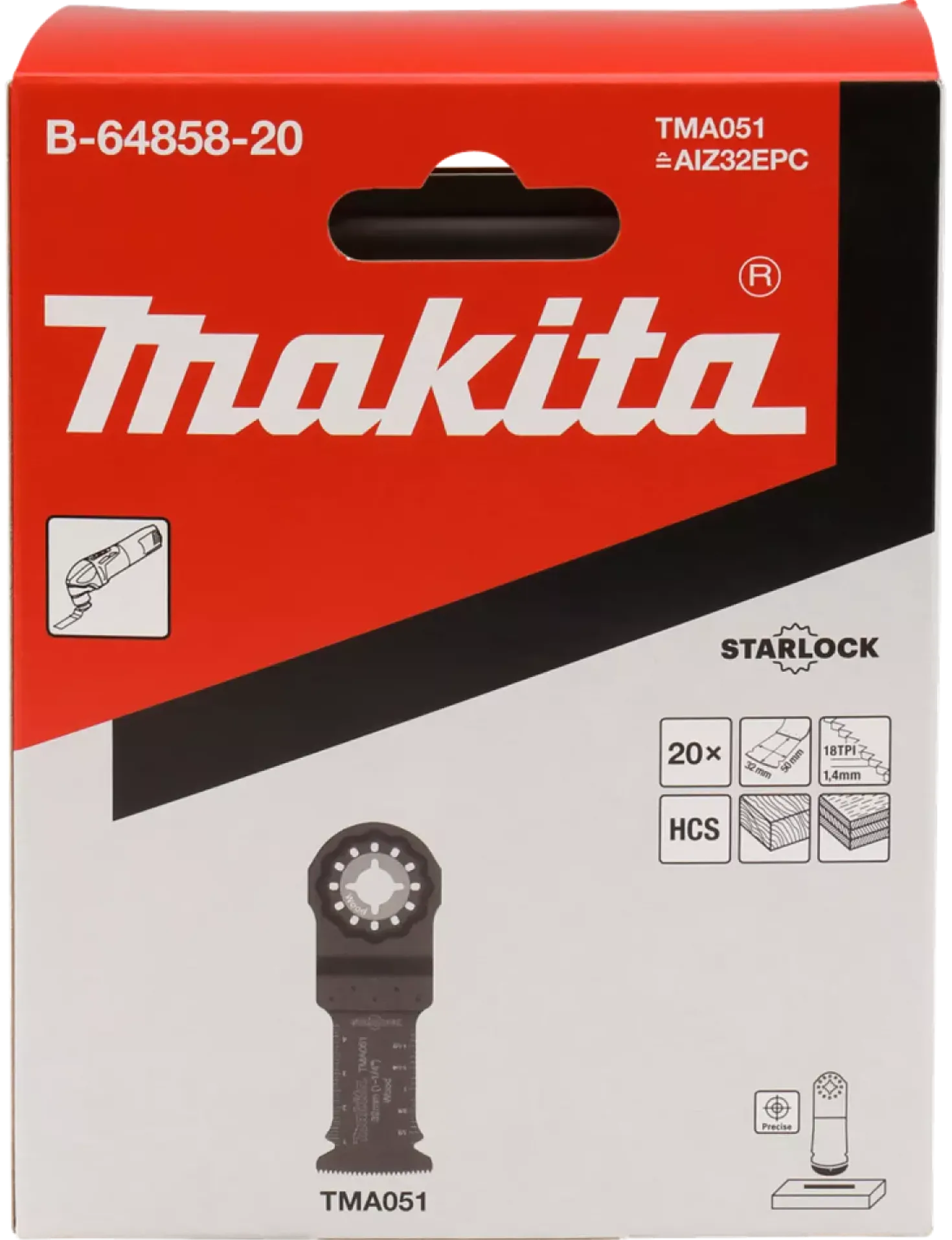 Makita TMA051 Bi-metalen invalzaagblad - 32mm (20st)