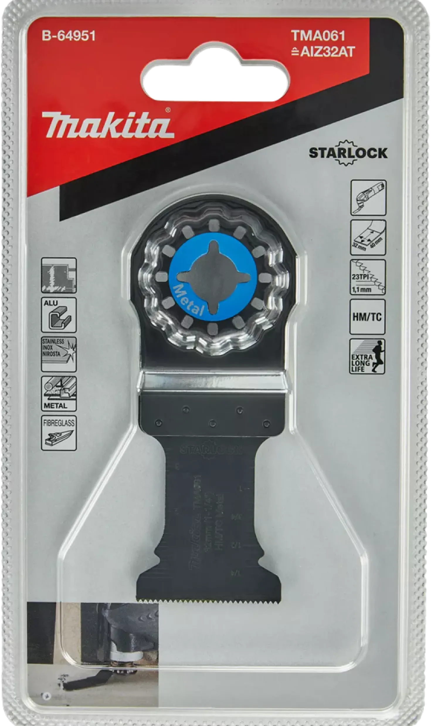 Makita TMA061 Invalzaagblad - 32mm - RVS