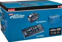 Makita 191U13-9 40V XGT Li-Ion accu starterset (2x 5.0Ah) + duolader in Mbox