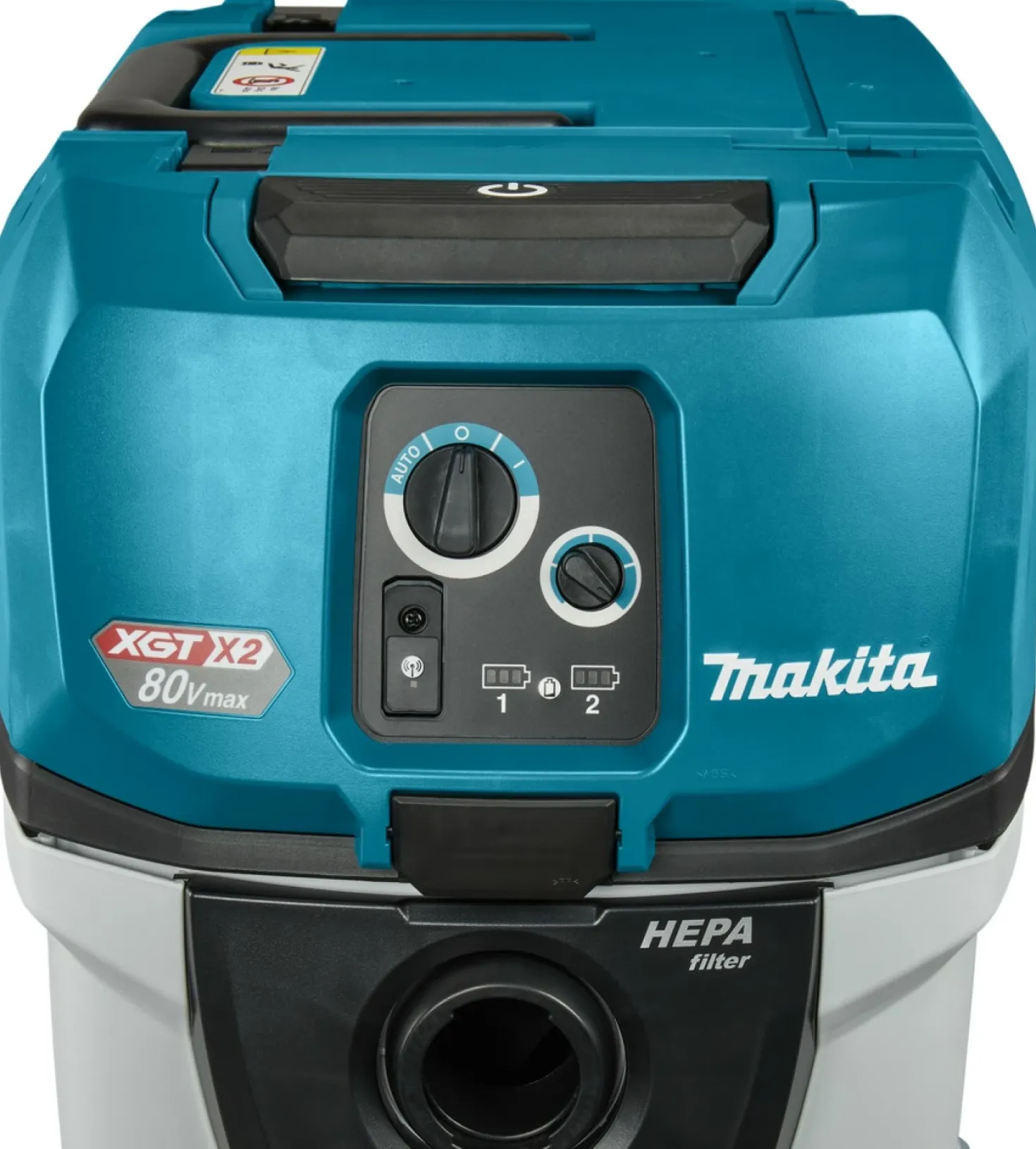 Makita VC007GLL21 XGT 2x40V Max Li-Ion accu Stofzuiger set (2x 8,0 Ah accu) nat en droog - L-klasse - 40L