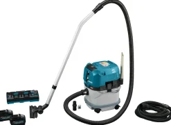 Makita VC004GLT21 XGT 40V Max Li-Ion accu stofzuiger set (2x 5.0Ah accu) - AWS - L-klasse - 15L