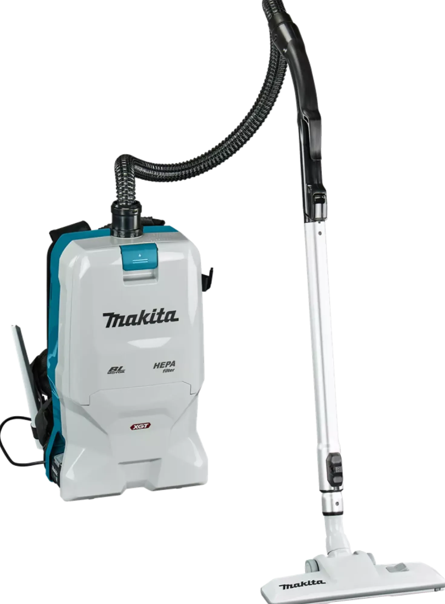 Makita VC011GM2NL1 XGT 40V Max Li-Ion Accu Rugstofzuiger Set (2x 4.0Ah) - 6L