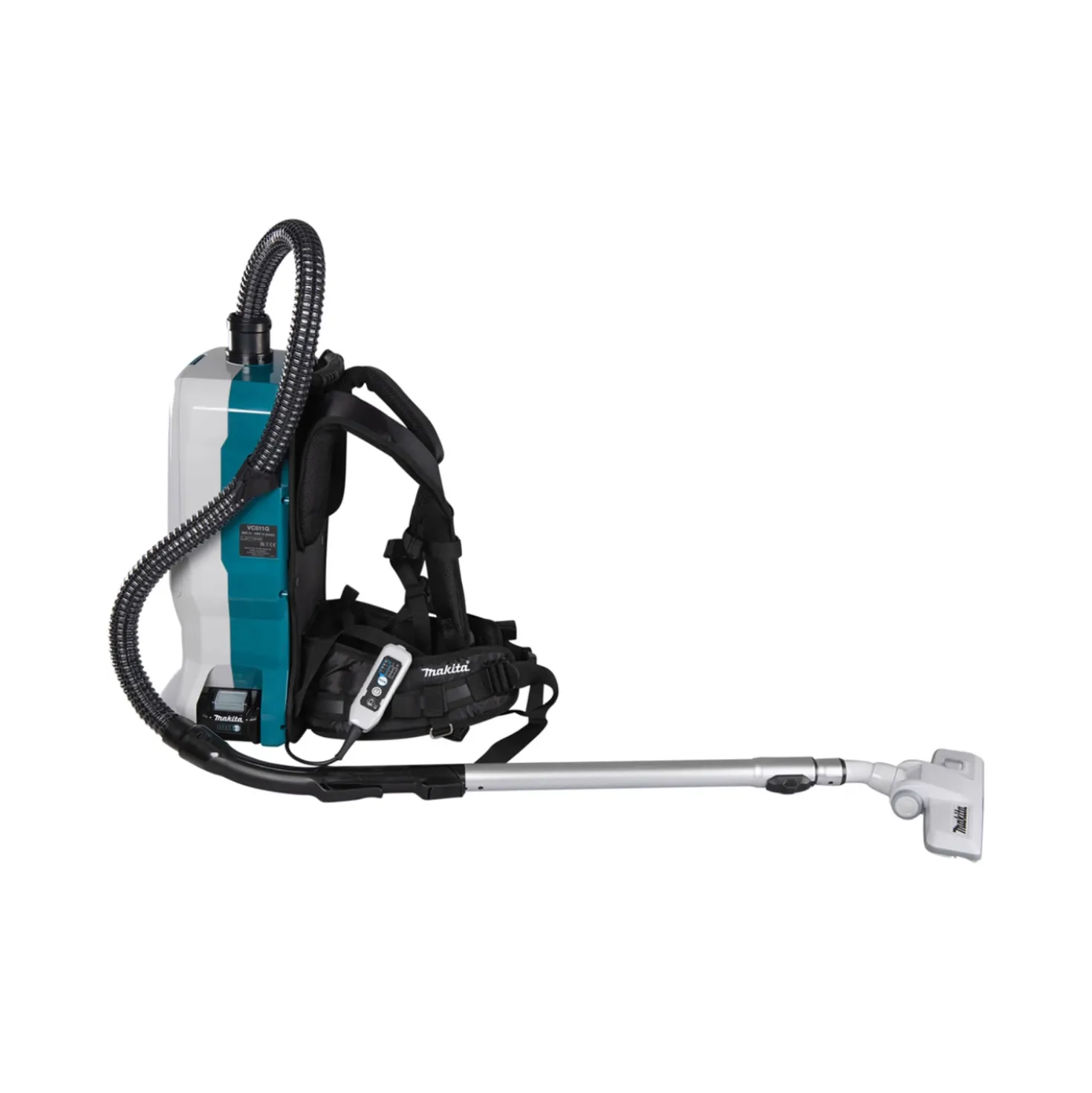 Makita VC011GU201 XGT 40V Max Accu rugstofzuiger body (2x 4.0Ah) - 6L