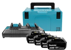 Makita 198091-4 18V Li-Ion accu starterset (4x 6,0Ah) + duolader in Mbox