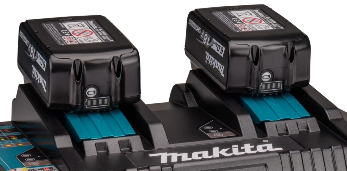Makita 198091-4 18V Li-Ion accu starterset (4x 6,0Ah) + duolader in Mbox