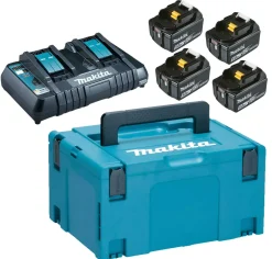 Makita 197626-8 18V Li-Ion accu starterset (4x 5.0Ah) + duolader in Mbox