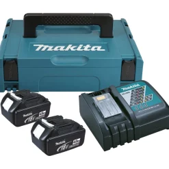 Makita 196866-5 18V Li-Ion accu starterset (2x 4.0Ah) + lader in Mbox