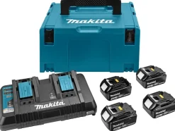 Makita 197156-9 18V Li-Ion accu starterset (4x 4.0Ah) + duolader in Mbox