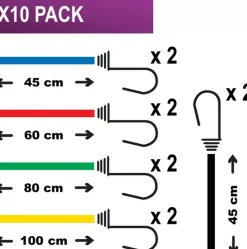 Master Lock 3043EURDAT Twin Wire-snelbinder - set van 10