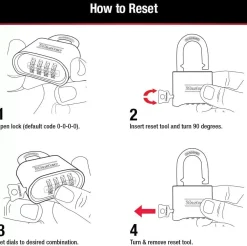 Master Lock 175EURDLH Hangslot 52mm breed - cijfercode - 51mm lange beugel