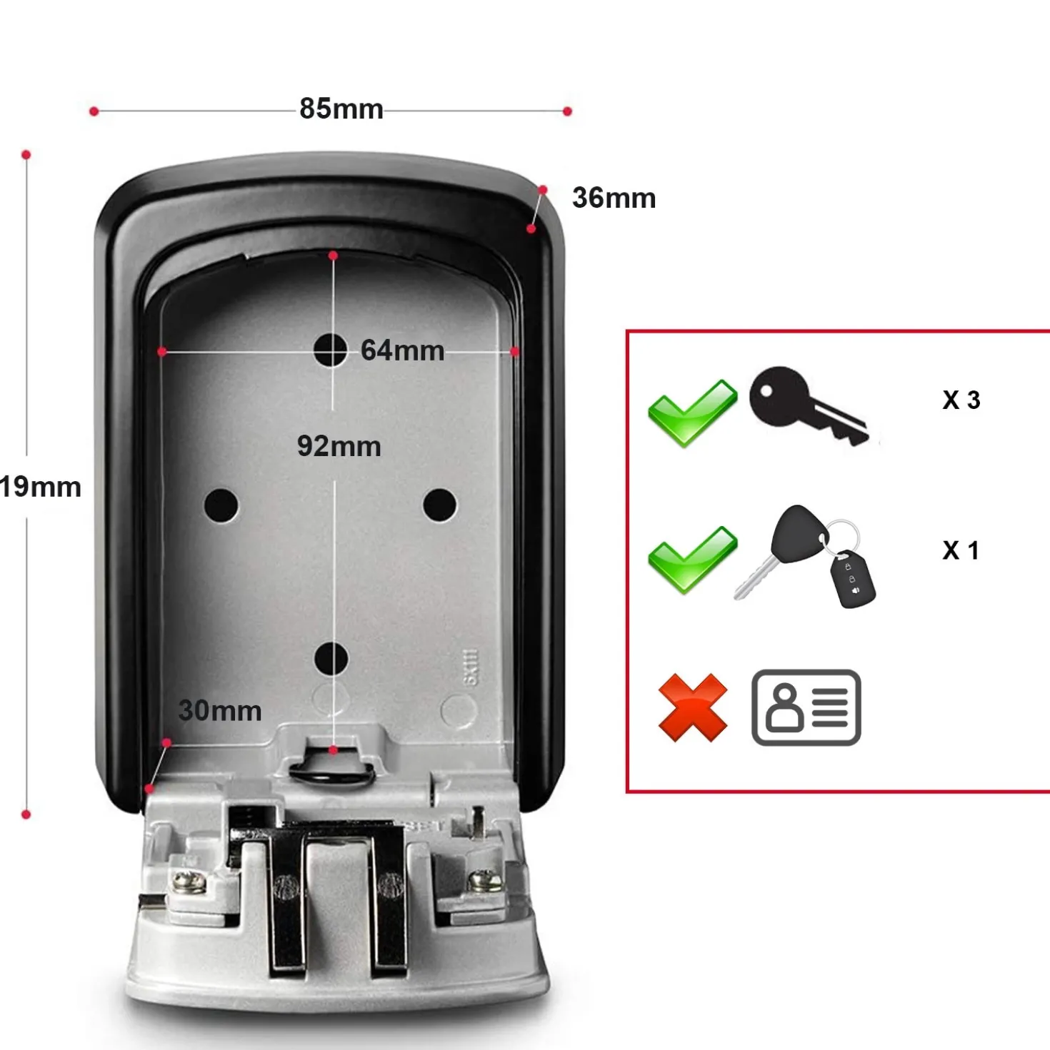 Master Lock 5401EURD Select Access Sleutelkluis - Middelgroot