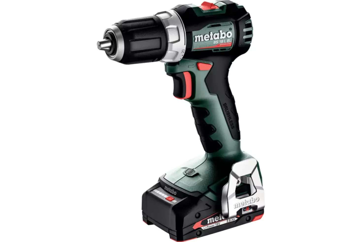 Metabo BS 18 L BL 18V Li-ion accu schroef-/boormachine set (2x 2.0Ah accu) in MetaBox - 65Nm