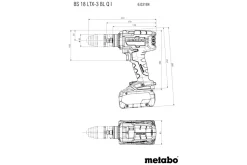 Metabo BS 18 LTX-3 BL Q I 18V LiHD accu boorschroefmachine body in metaBOX - 130Nm - 68mm