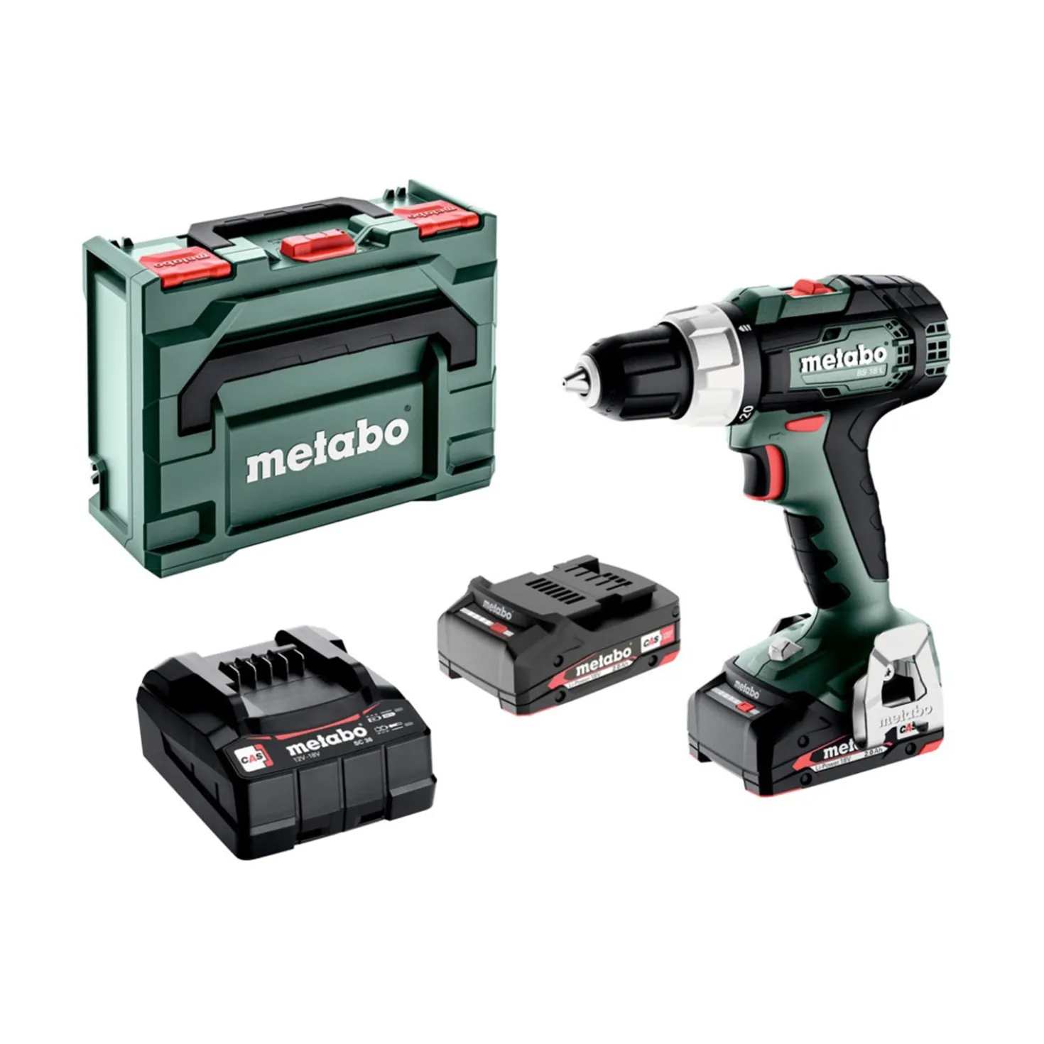 Metabo BS 18 L 18V Li-ion accu schroef-/boormachine set in (2x 2.0Ah accu) in MetaBox - 60Nm