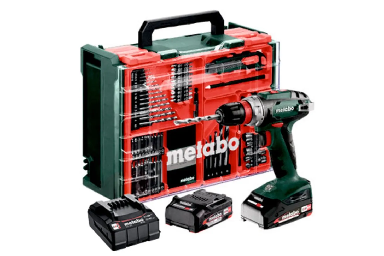 Metabo BS 18 Quick Set Mobile workshop 18V Li-ion accu schroef-/boormachine set (2x 2.0Ah accu) in koffer incl. 74-Delige accessoiresset