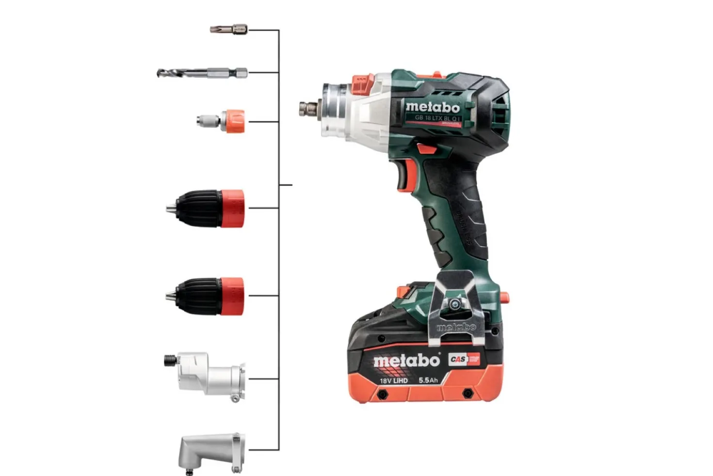 Metabo GB 18 LTX BL Q I 18V Li-ion accu boor-/schroefmachine body in metaBOX - koolborstelloos