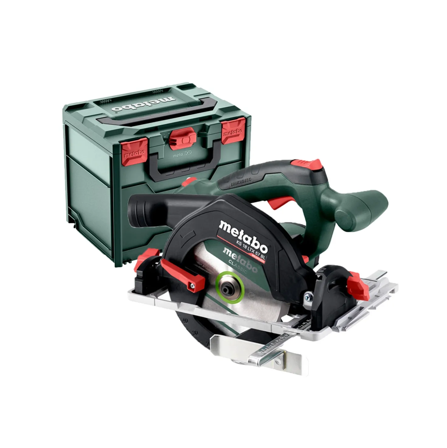 Metabo KS 18 LTX 57 BL 18V Li-ion accu cirkelzaag body in MetaBox - 165mm