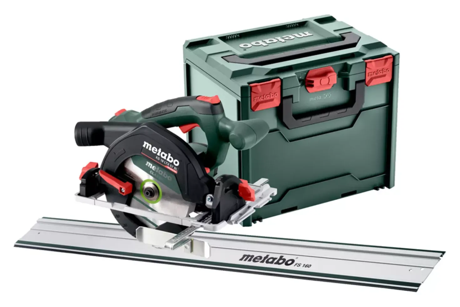 Metabo KS 18 LTX 57 BL 18V Li-ion accu cirkelzaag body in MetaBox incl. FS 160 (1600mm) geleiderail - 165mm